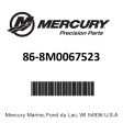 Mercury - Connector electri - 86-8M0067523 Online now